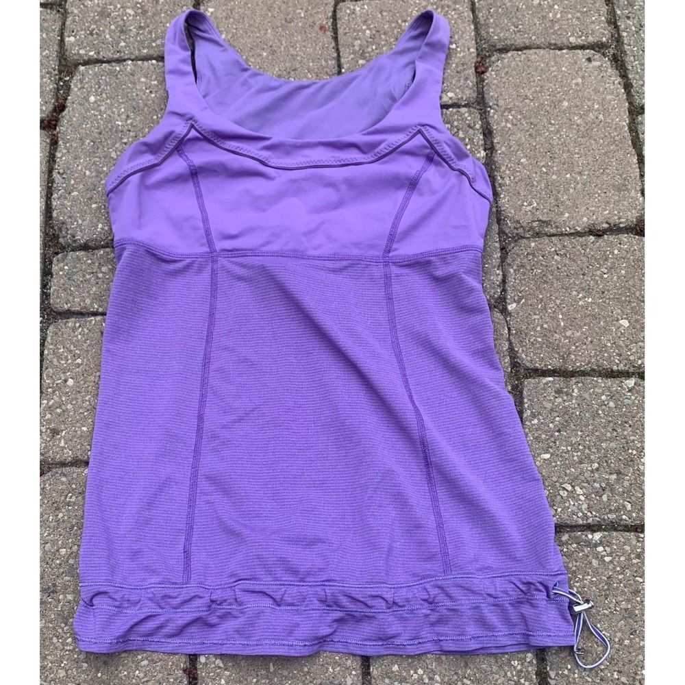 Lululemon Workout Tank Top Athletic Racerback Drawstring Purple Size Unknown - Picture 2 of 7